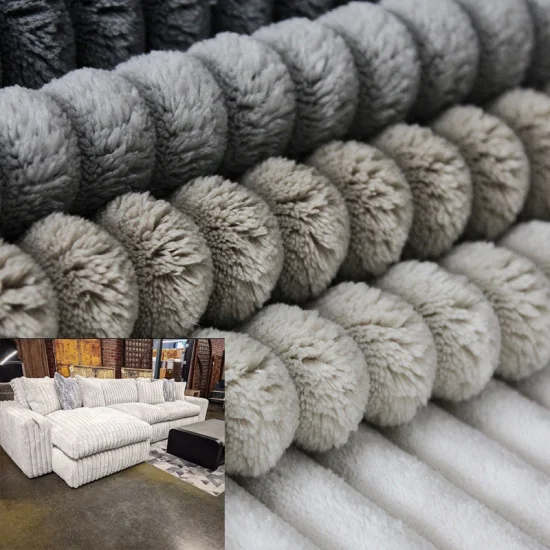 Recicle la nueva tapicería de pana suave decorativa para sofá de poliéster con impermeable fácil de limpiar para muebles de tapicería